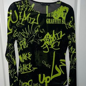 Cuteeee Neon Long sleeve see through top